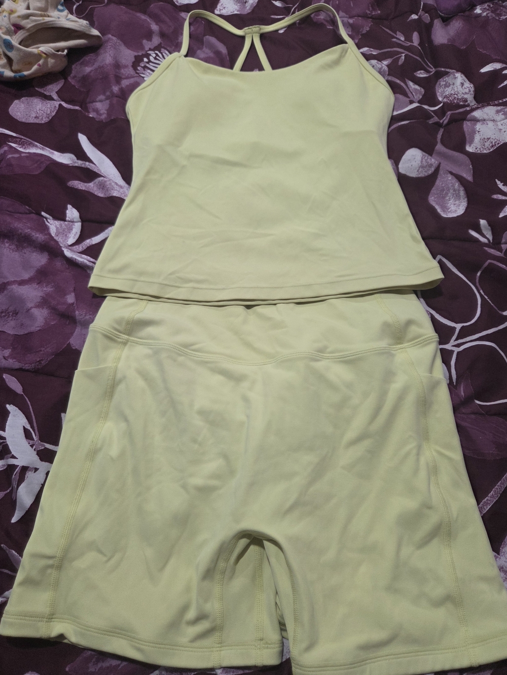 & Other Stories Pale Yellow Active Skort Set